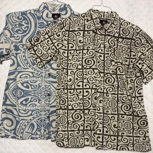 Two boy’s Quicksilver button down shirts size large